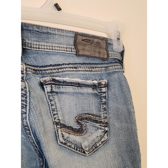 Women's Silver Jeans Co., Suki, Skinny Crop, W26/L24, Light Blue - Picture 6 of 8